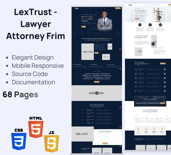 LexTrust – Lawyer & Attorney Firm Elegant HTML