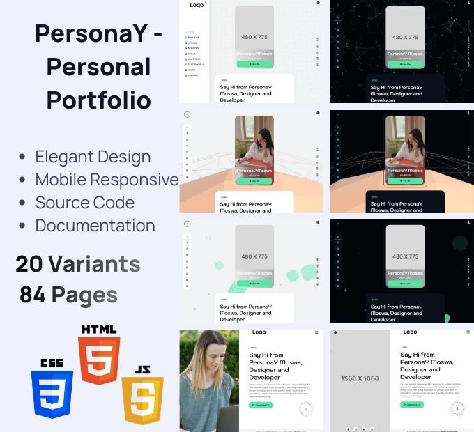 PersonaY – Personal Portfolio HTML Pack